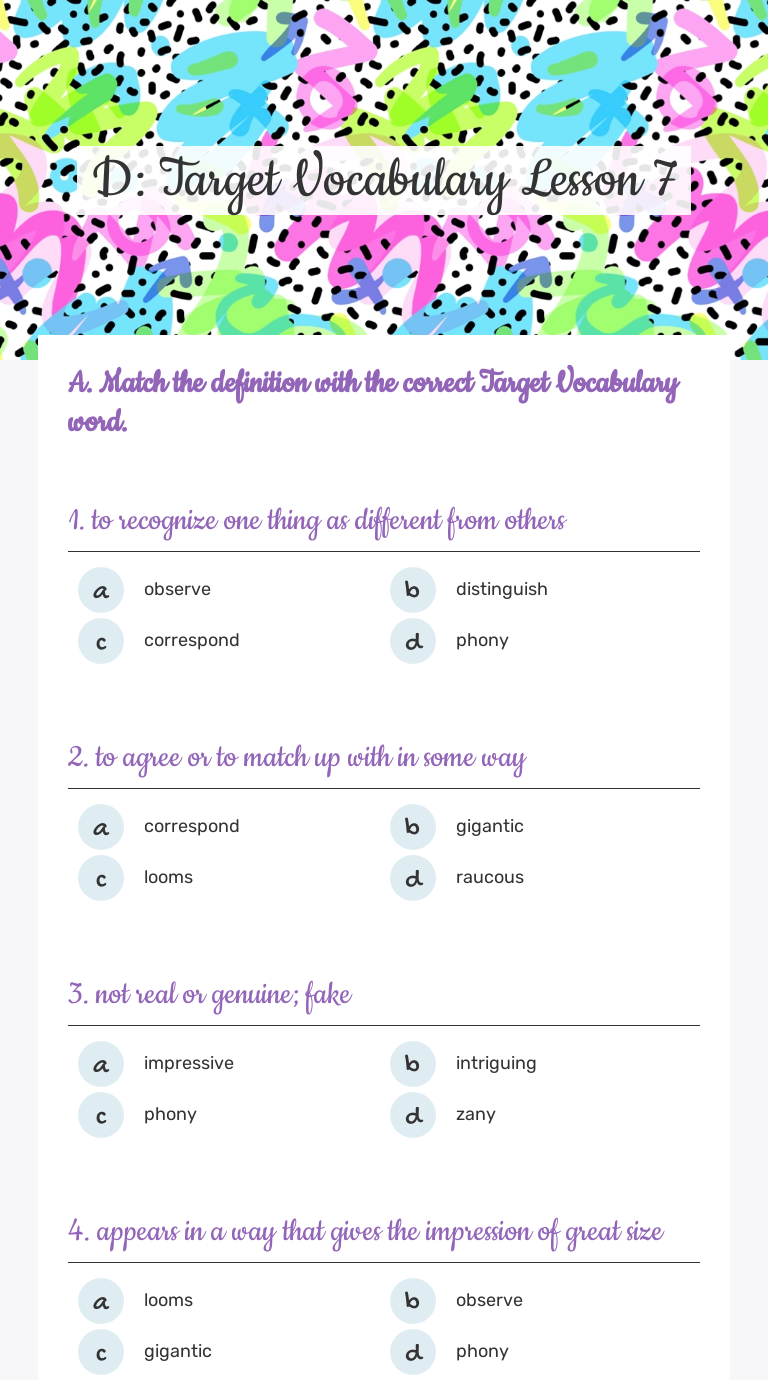 d-target-vocabulary-lesson-7-interactive-worksheet-by-karina-saravia-wizer-me