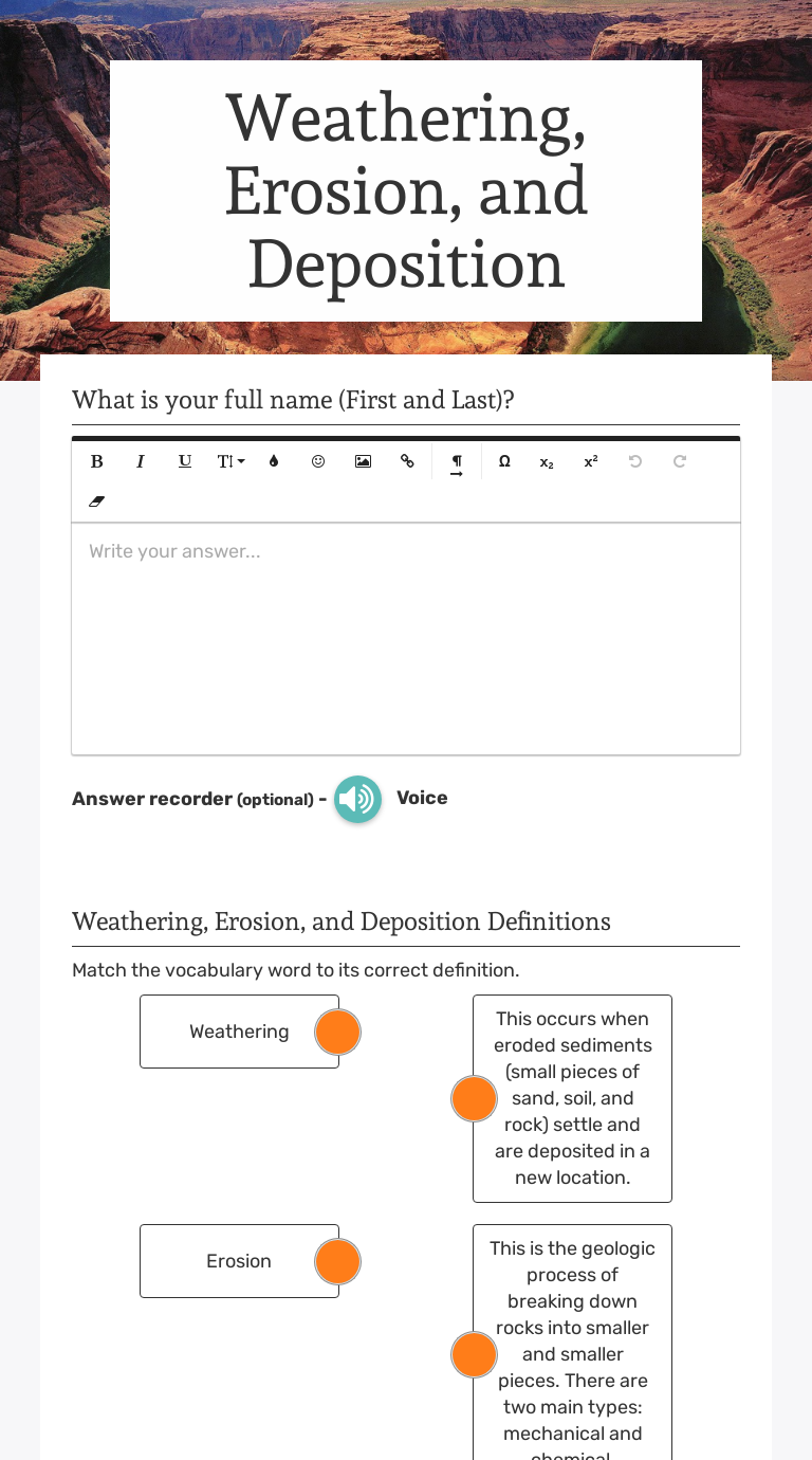 Weathering, Erosion, And Deposition | Interactive Worksheet By Nealyn ...