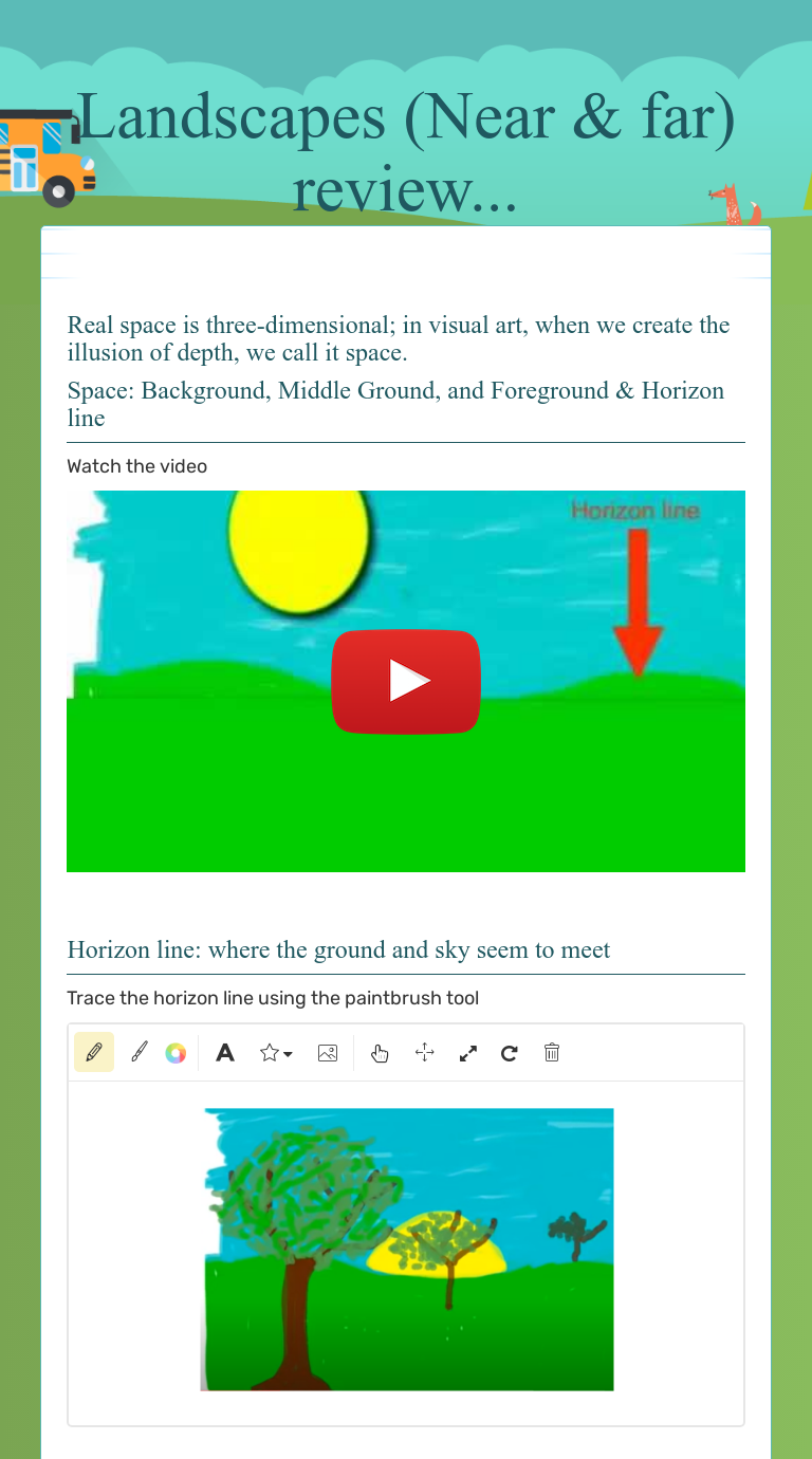 Landscapes Near Far Review Interactive Worksheet By Nicole Citarella Wizer Me