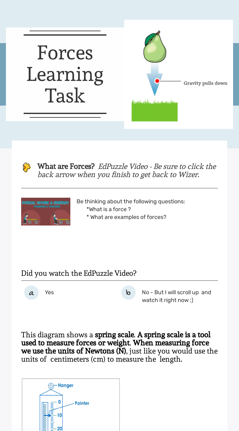 Forces
Learning Task worksheet preview image