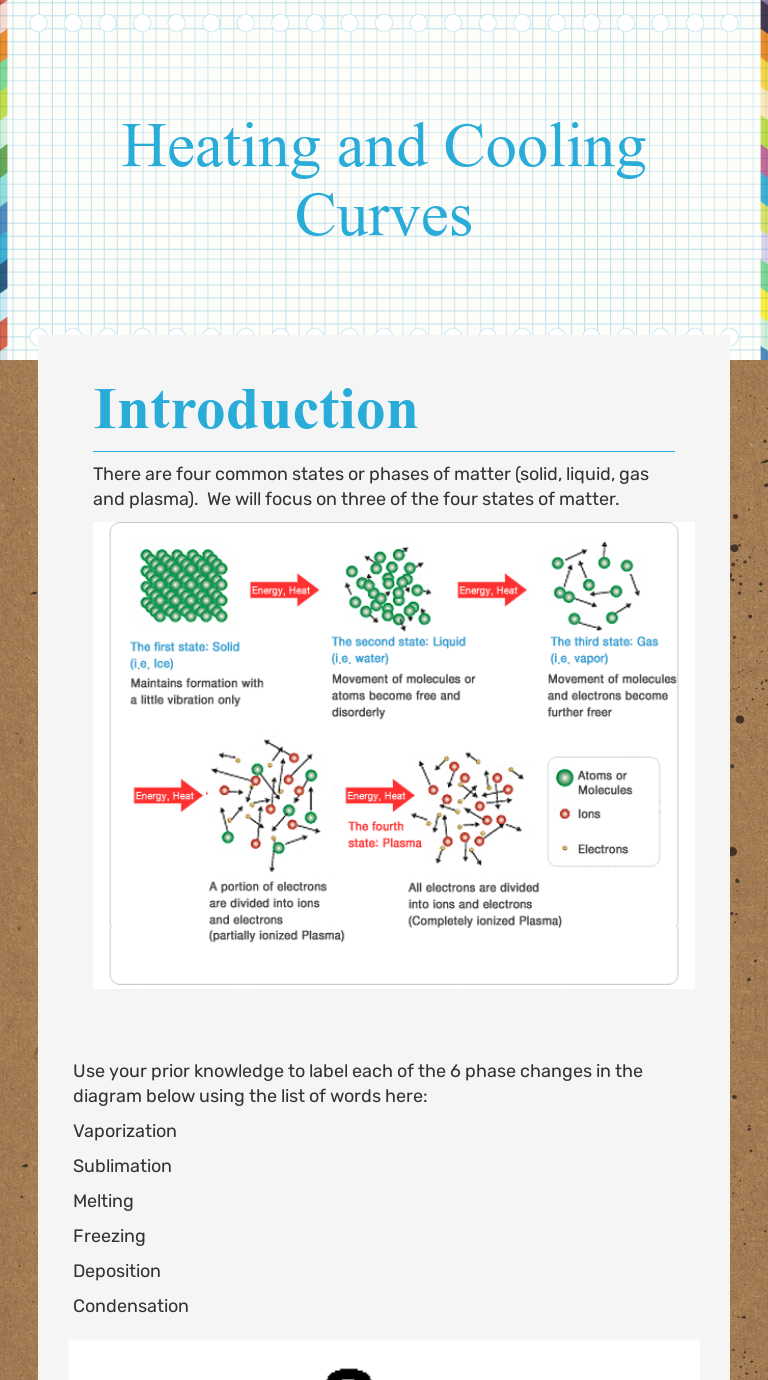 Heating and Cooling Curves | Interactive Worksheet by Amanda Hatfield