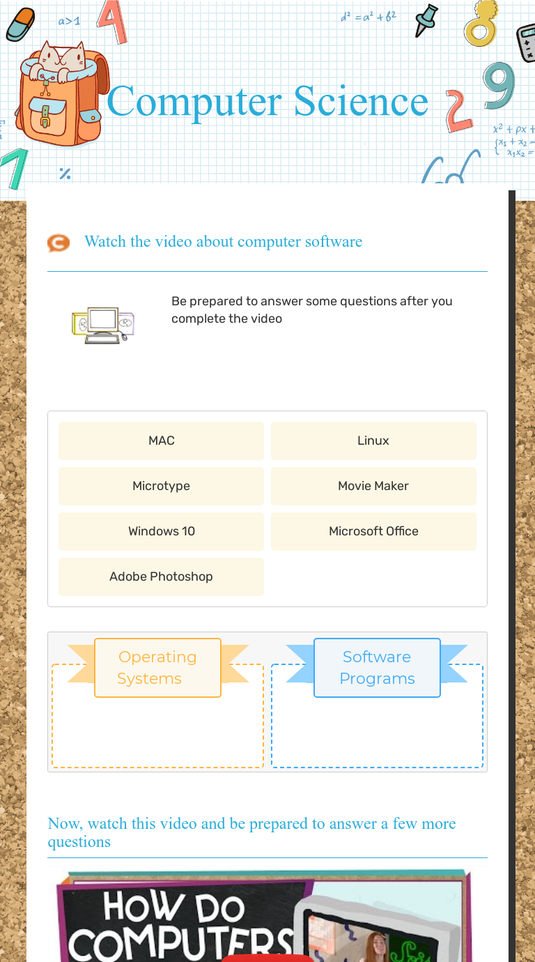 Computer Science  Interactive Worksheet by Elaine Higuera  Wizer.me