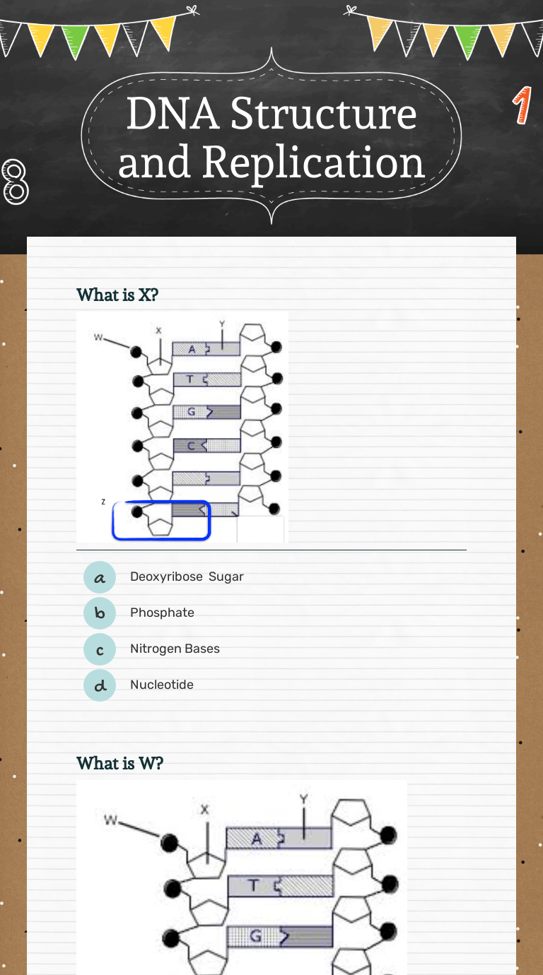 DNA Structure and Replication  Interactive Worksheet by Melanie With Dna Structure And Replication Worksheet