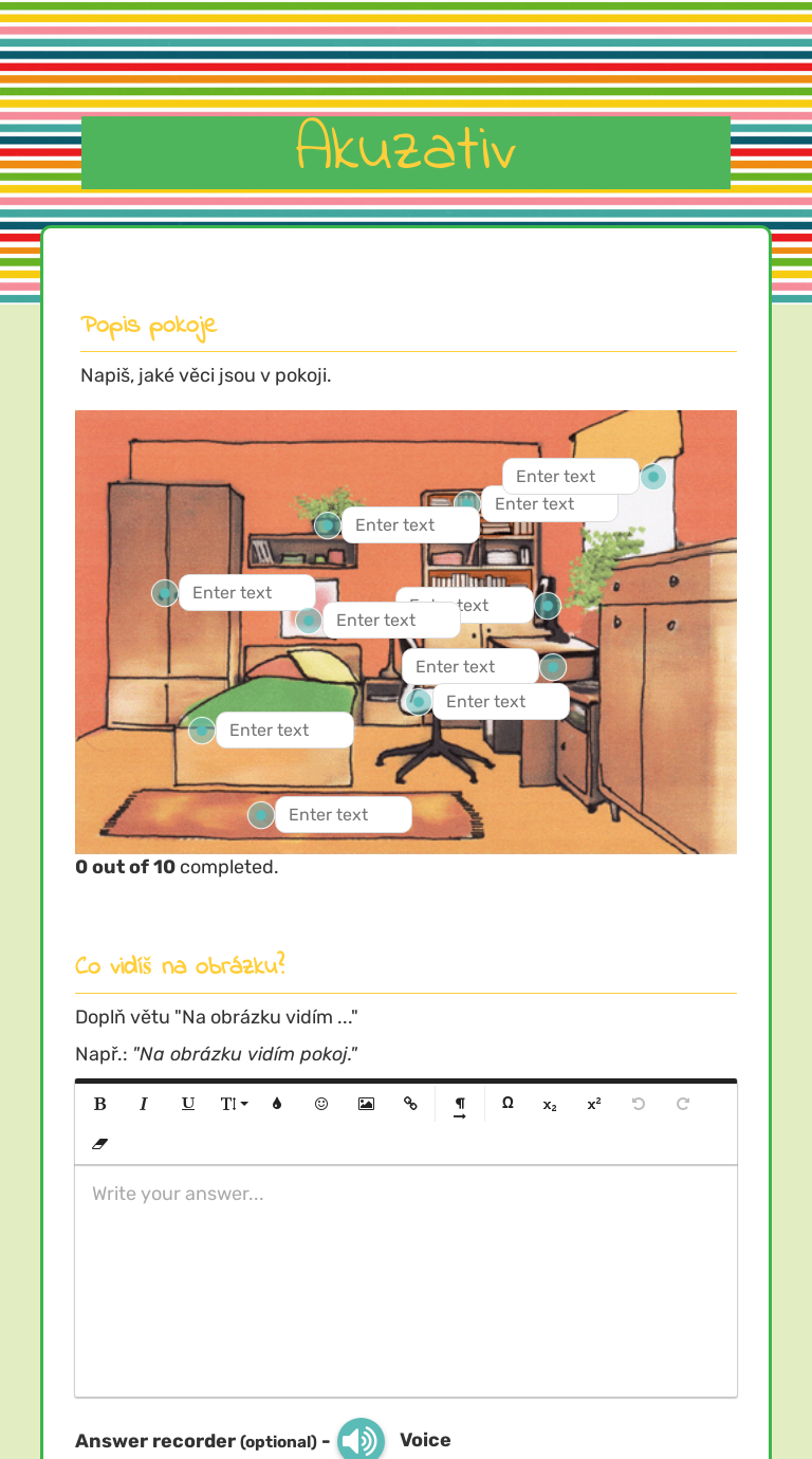 Akuzativ worksheet preview image