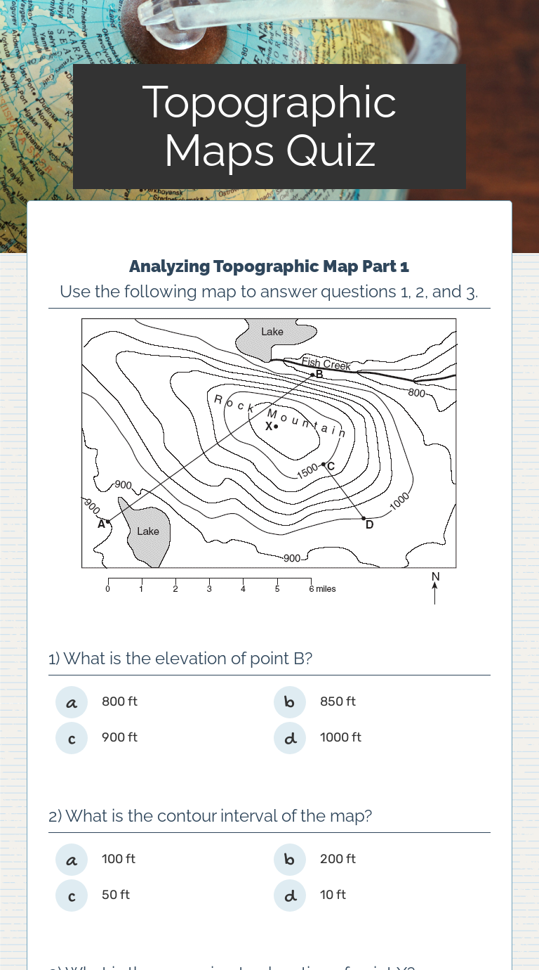 Topographic Map Worksheet Answer Key Onlineworksheet My Id   KwHUgfbBmooR