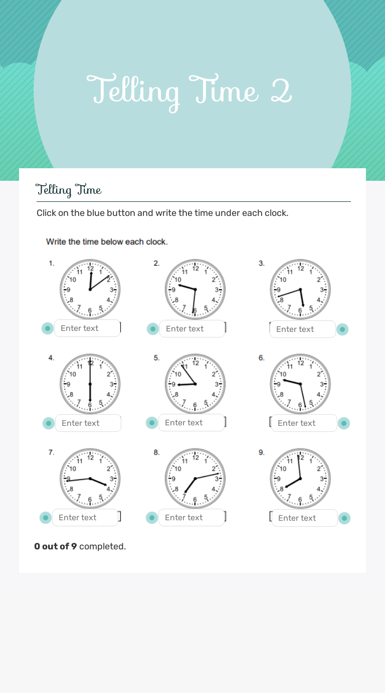 Telling
Time
2 worksheet preview image