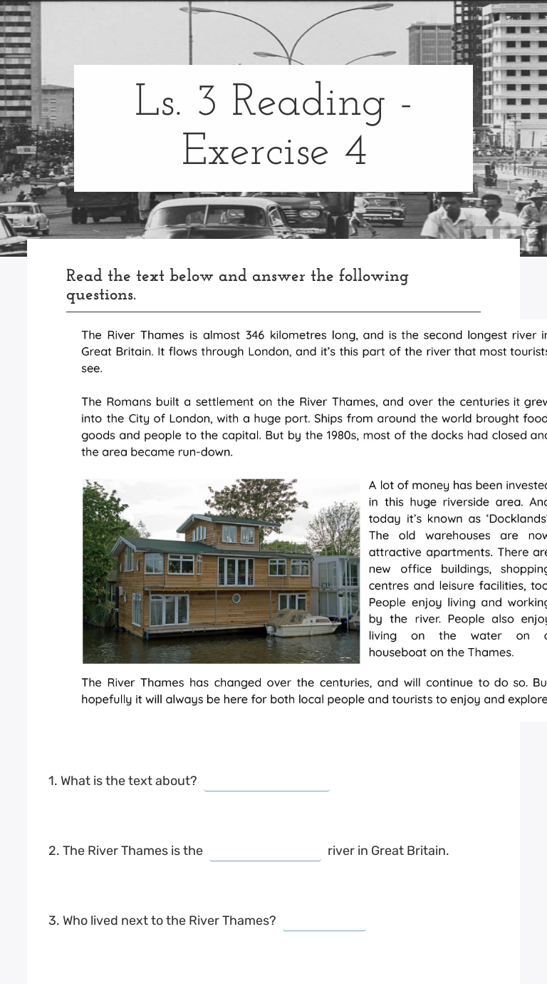Ls. 3 Reading - Exercise 4 worksheet preview image