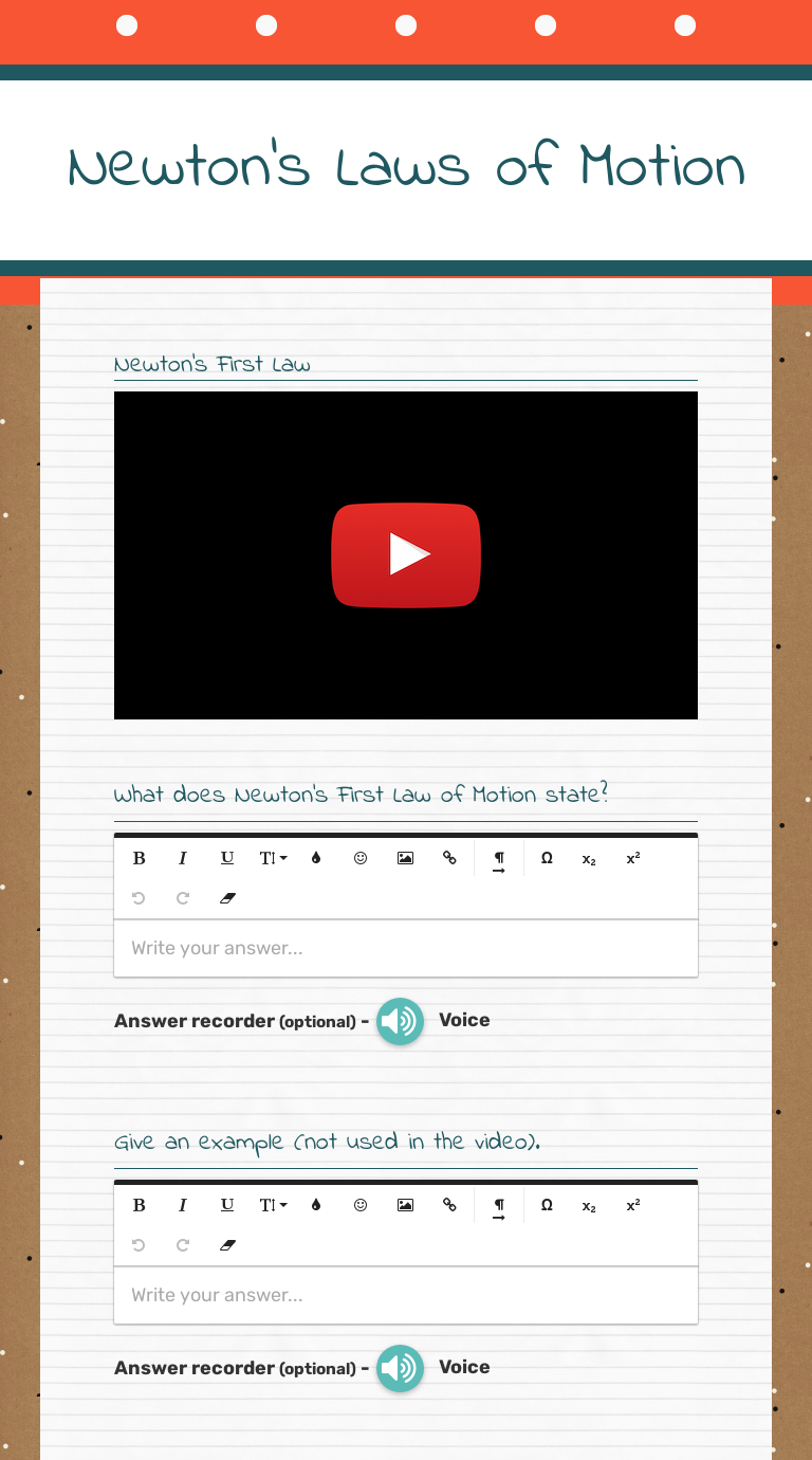 Newton's Laws of Motion | Interactive Worksheet | Wizer.me