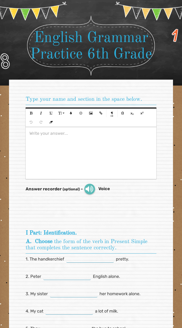 Daily Grammar Practice 6th Grade Answer Key