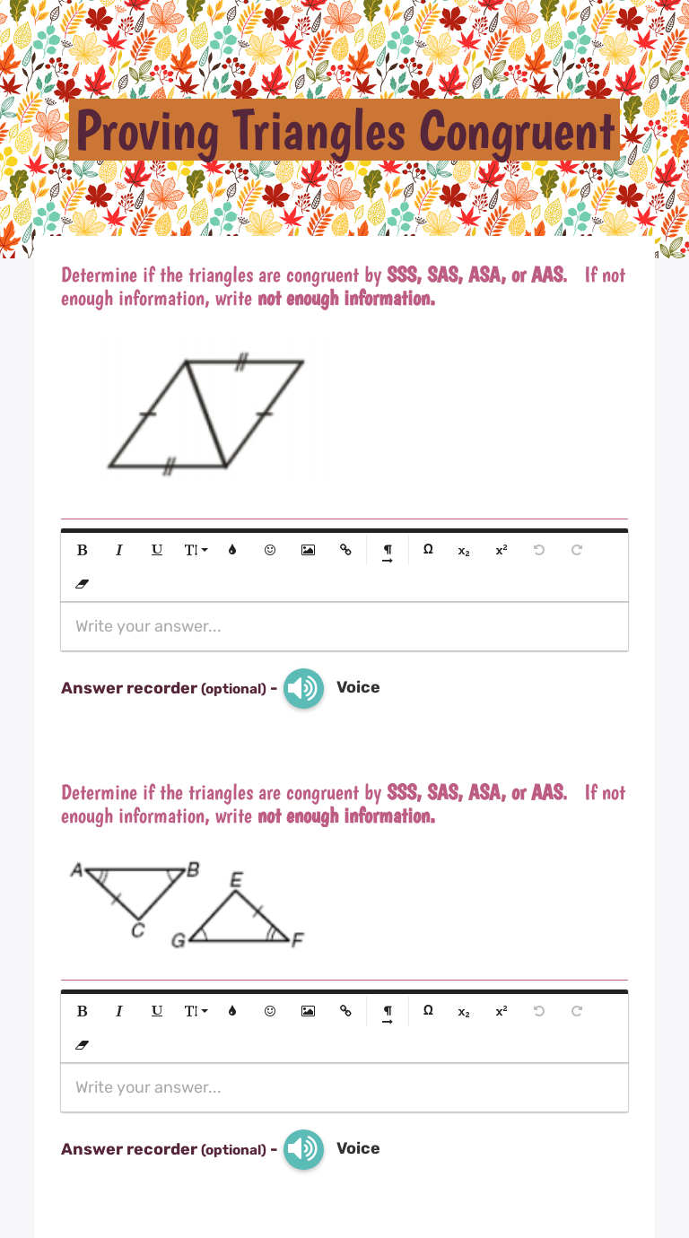 Proving Triangles Congruent  Interactive Worksheet by Sandy Regarding Proving Triangles Congruent Worksheet