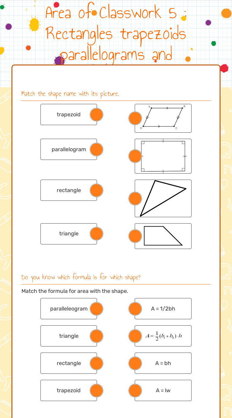 assignment 5 rectangles and trapezoids