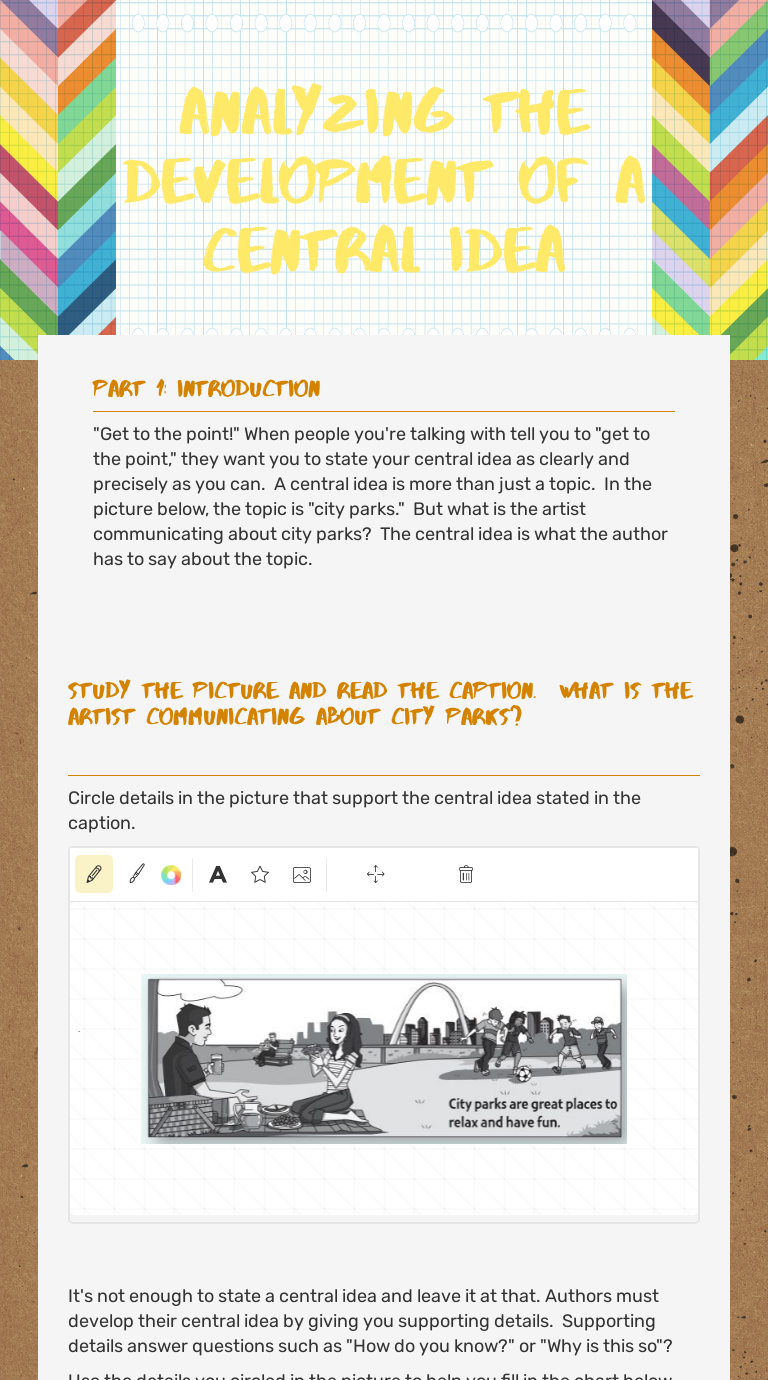analyzing-the-development-of-a-central-idea-interactive-worksheet-by