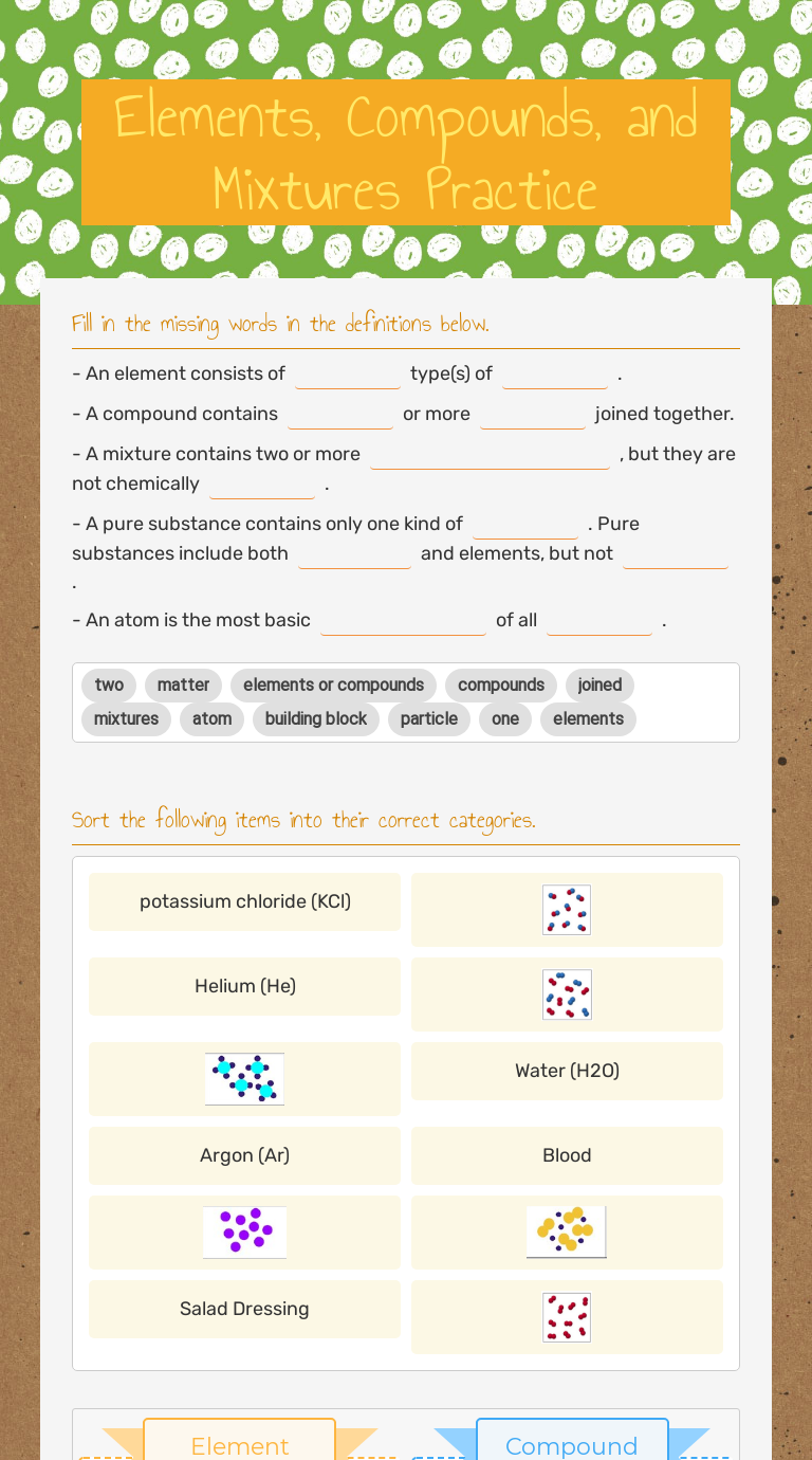 elements-compounds-and-mixtures-practice-interactive-worksheet-by-jaime-wilson-wizer-me