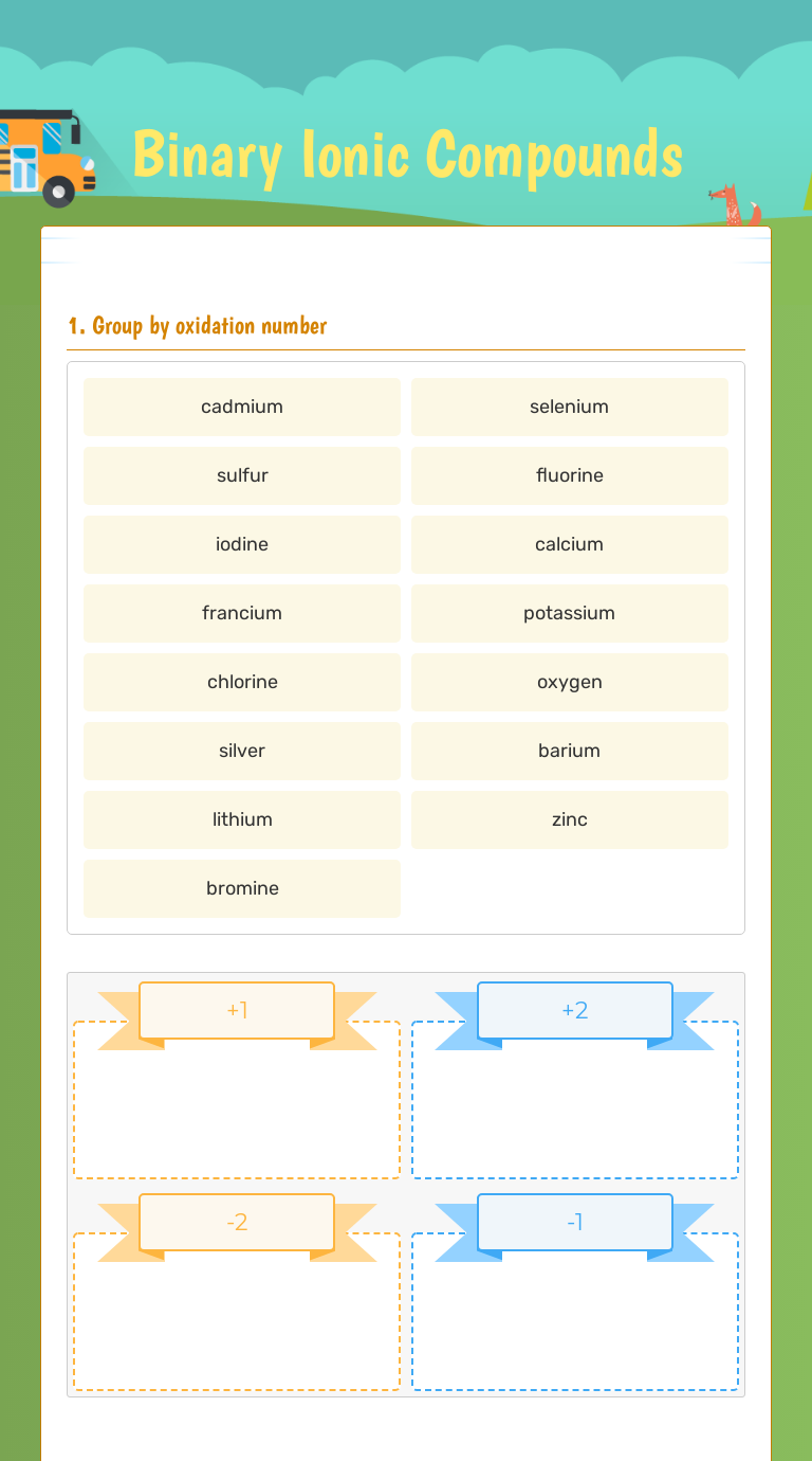 Binary ionic compounds interactive worksheet by elizabeth morgan 