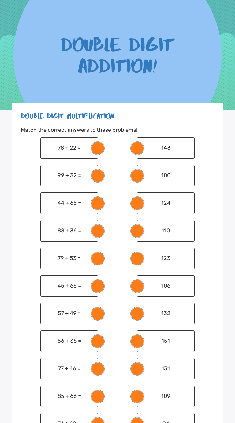 Double
Digit
Addition! worksheet preview