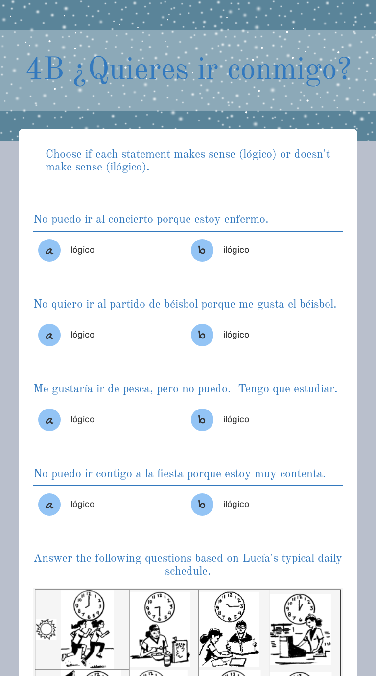 4b Quieres Ir Conmigo Interactive Worksheet By Harris Flax Wizer Me