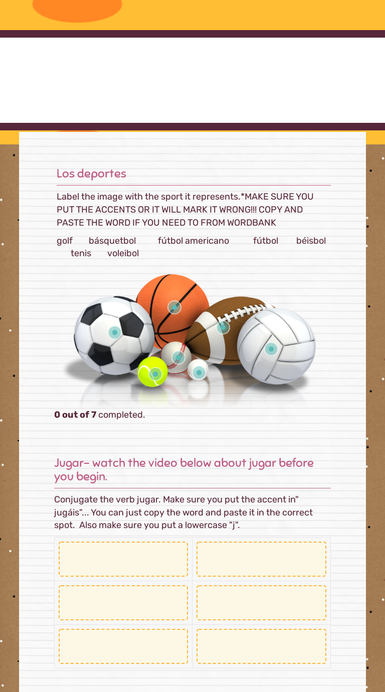 jugar-y-los-deportes-interactive-worksheet-by-mr-bermejo-wizer-me