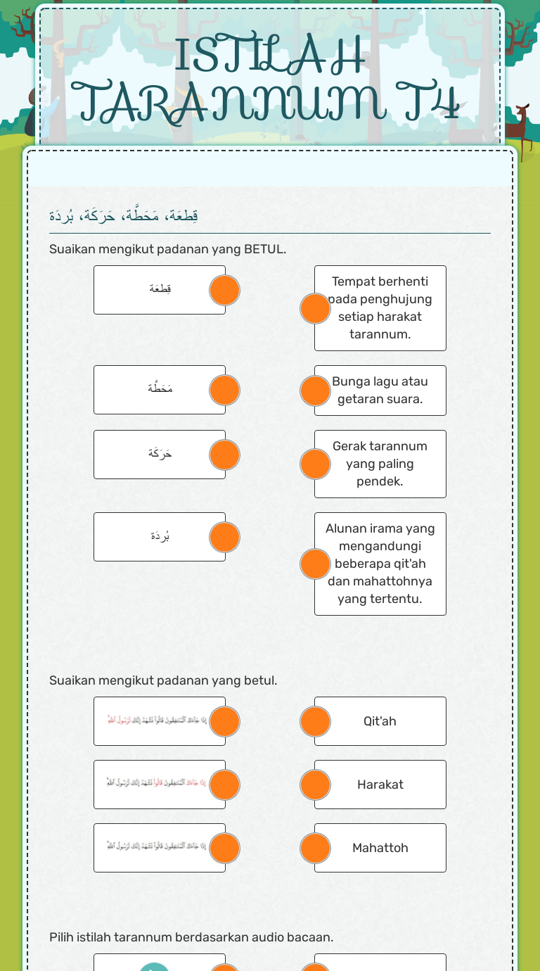 ISTILAH TARANNUM T4 worksheet preview