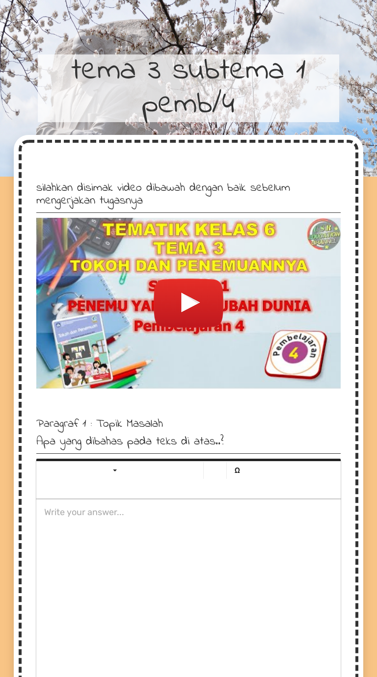 tema 3 subtema 1 pemb/4 worksheet preview image
