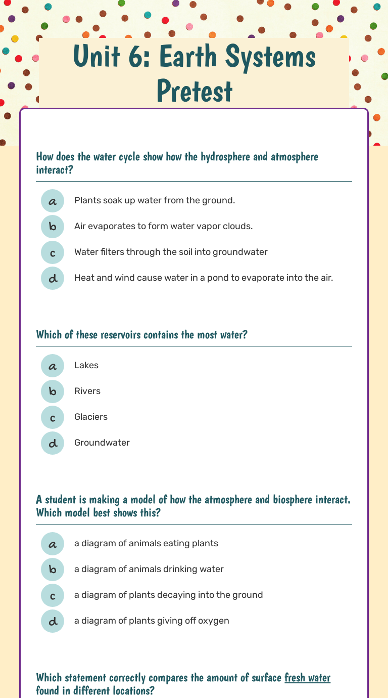 unit-6-earth-systems-pretest-interactive-worksheet-by-penny-chuchian-wizer-me