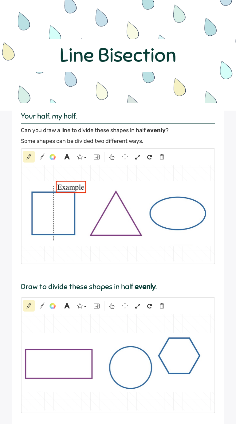 Line Bisection Interactive Worksheet By Nesbitt Centre Wizer Me