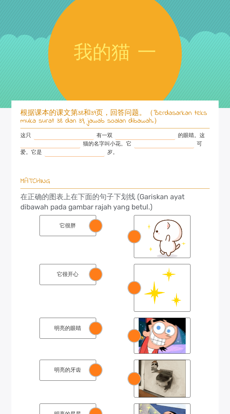 我的猫
一 worksheet preview image