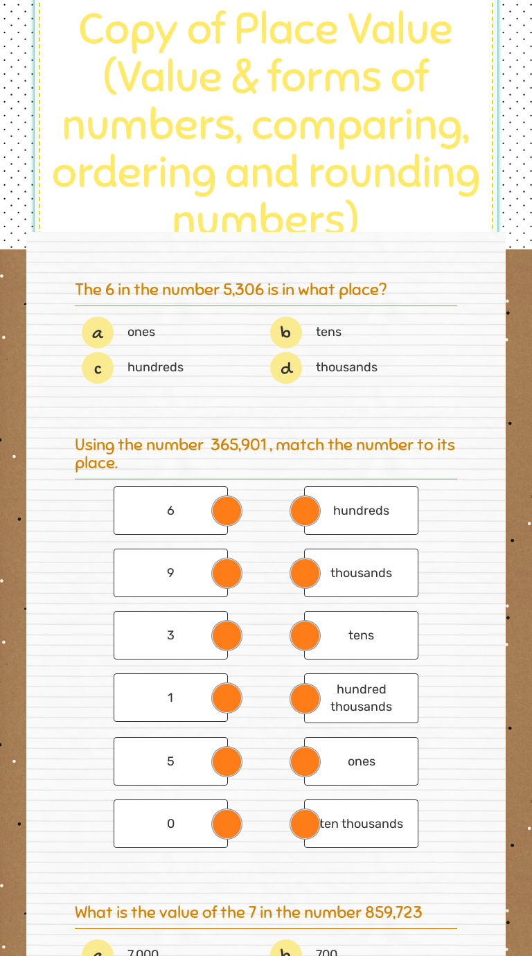 Forms Of Numbers Worksheet Pdf