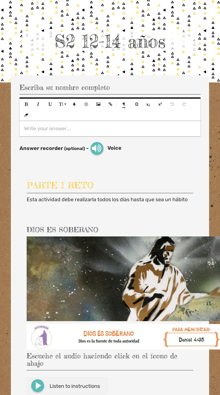 S2 12-14 años worksheet preview image