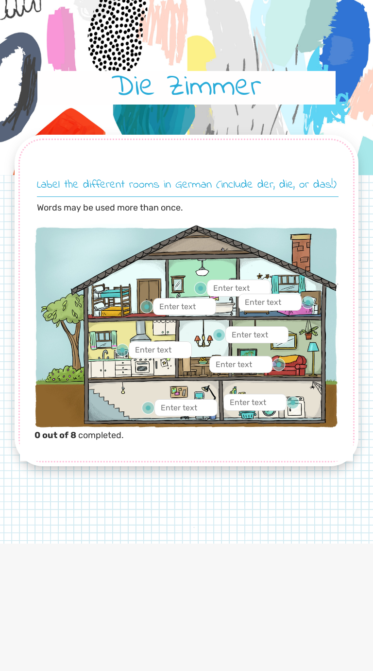 Die Zimmer worksheet preview