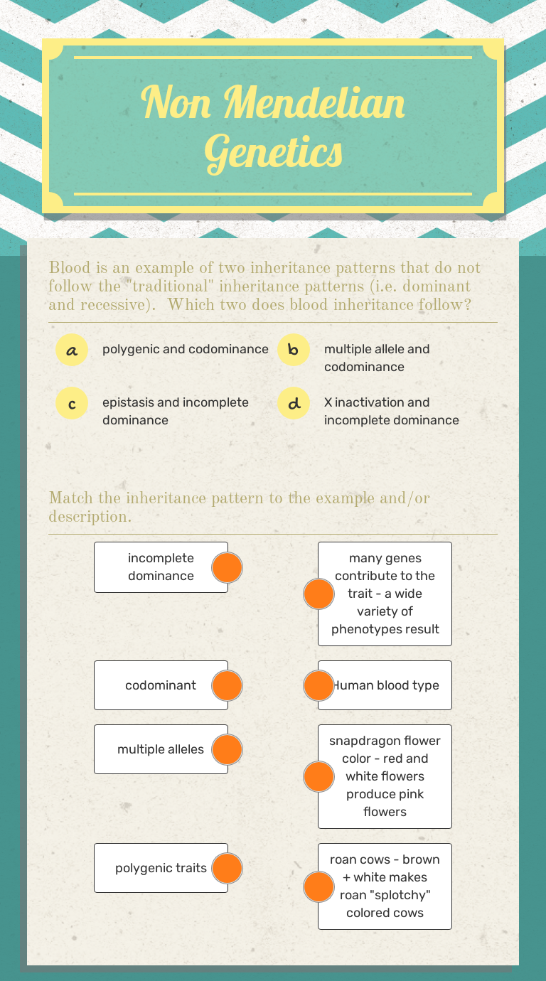 Non Mendelian Genetics Interactive Worksheet By Rehab Huwait Wizer Me