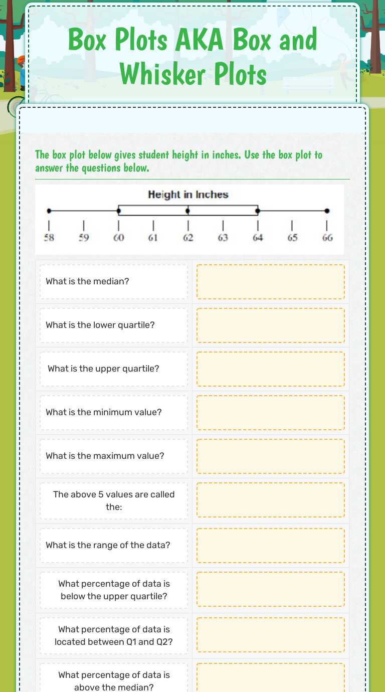 Box Plots AKA Box and Whisker Plots  Interactive Worksheet by With Box And Whisker Plot Worksheet