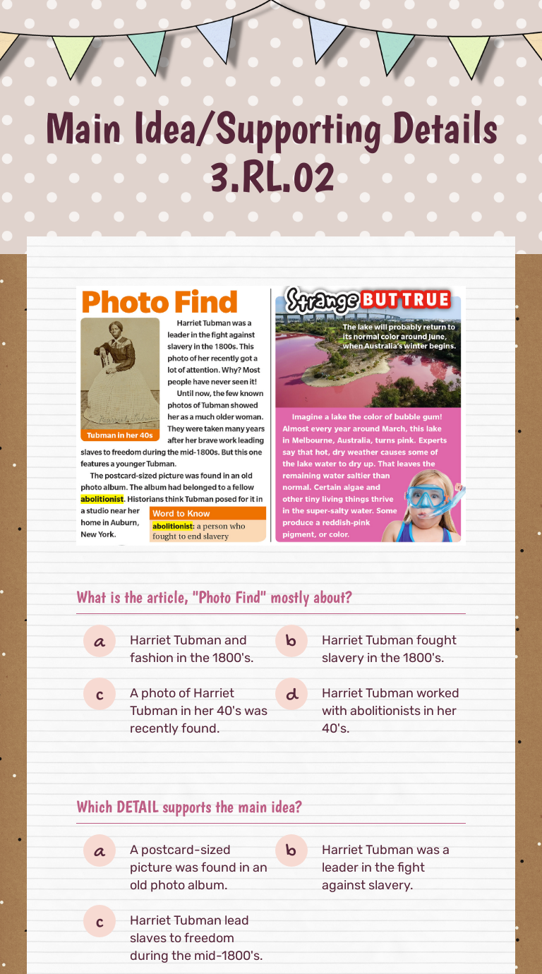 Main Idea/Supporting Details
3.RL.02 worksheet preview image