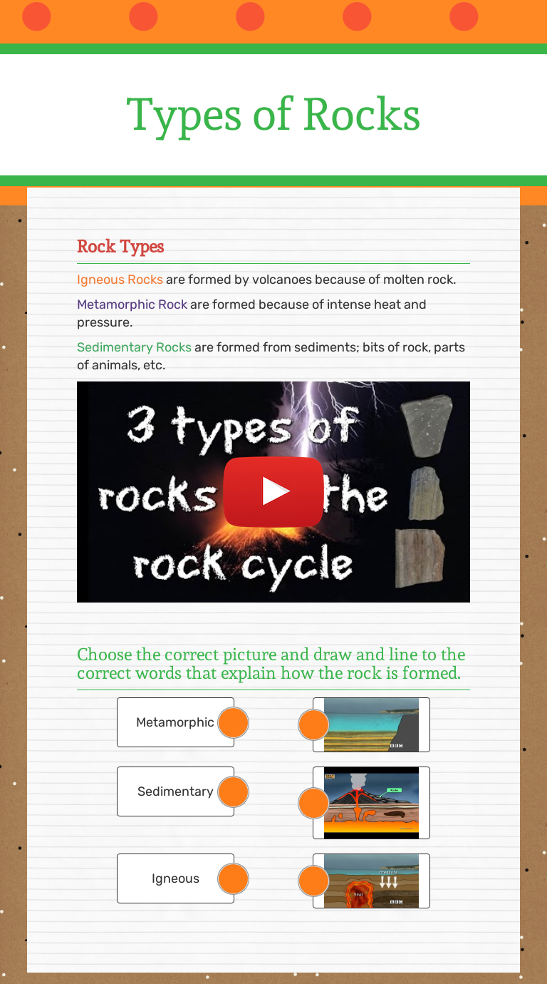 Types of Rocks  Interactive Worksheet by Keristian Edwards  Wizer.me Pertaining To Types Of Rock Worksheet