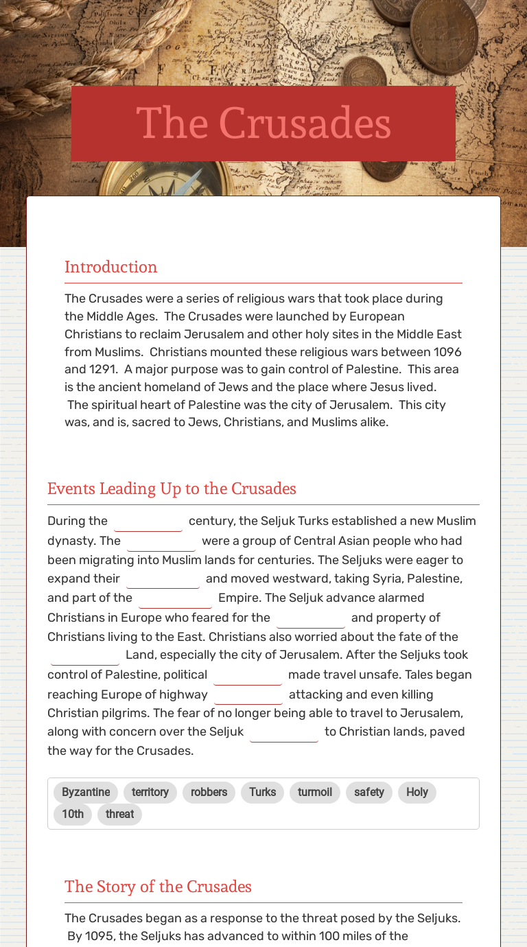 Answer Key The Crusades Worksheet Answers