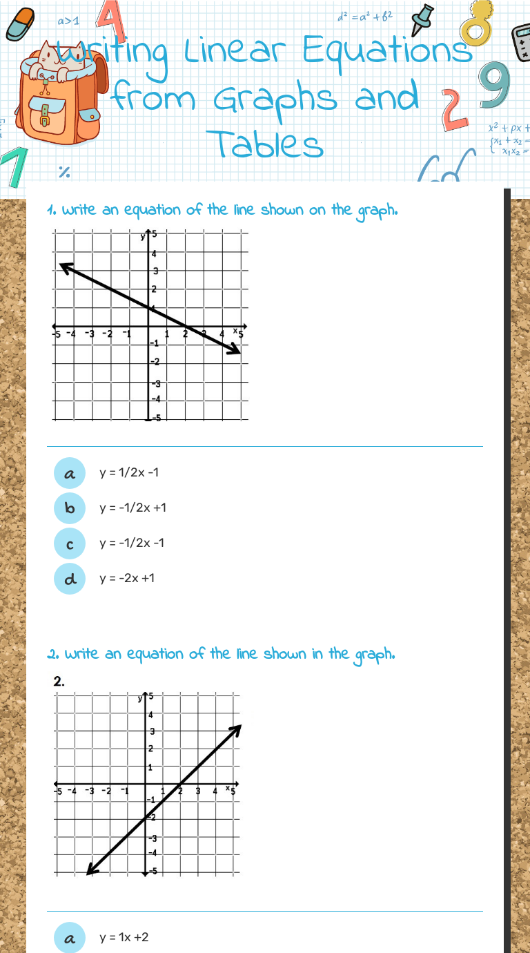 writing-equations-from-tables-worksheet