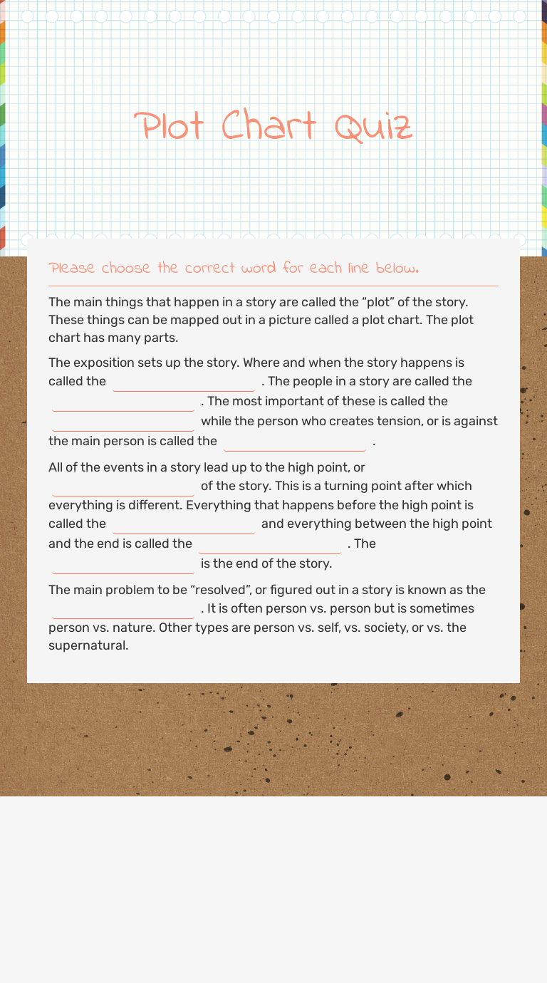 Plot Chart Quiz Interactive Worksheet By Brandon Arnold Wizer Me