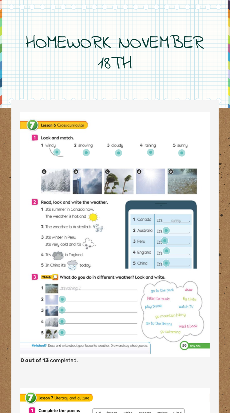 homework-november-18th-interactive-worksheet-by-ana-k-fernandez