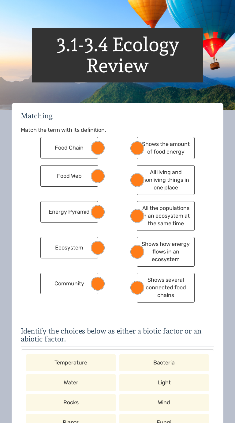 22.22-22.22 Ecology Review  Interactive Worksheet by Eileen Petzold Throughout Ecology Review Worksheet 1