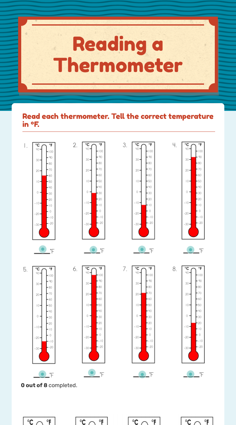 Reading A Thermometer Worksheet – Pro Worksheet