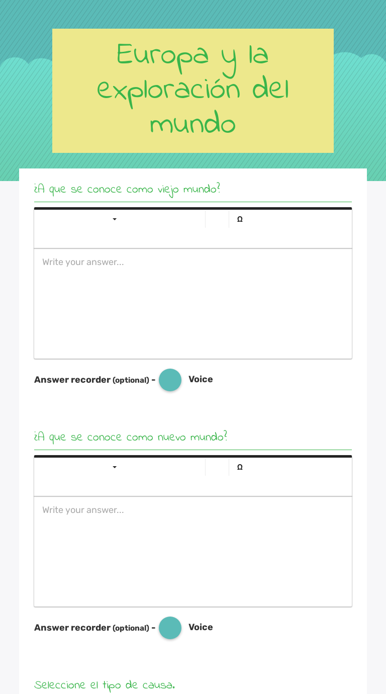 Europa y la exploración del mundo worksheet preview