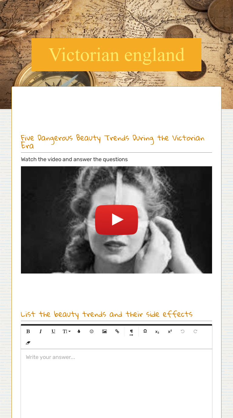 Victorian england worksheet preview image