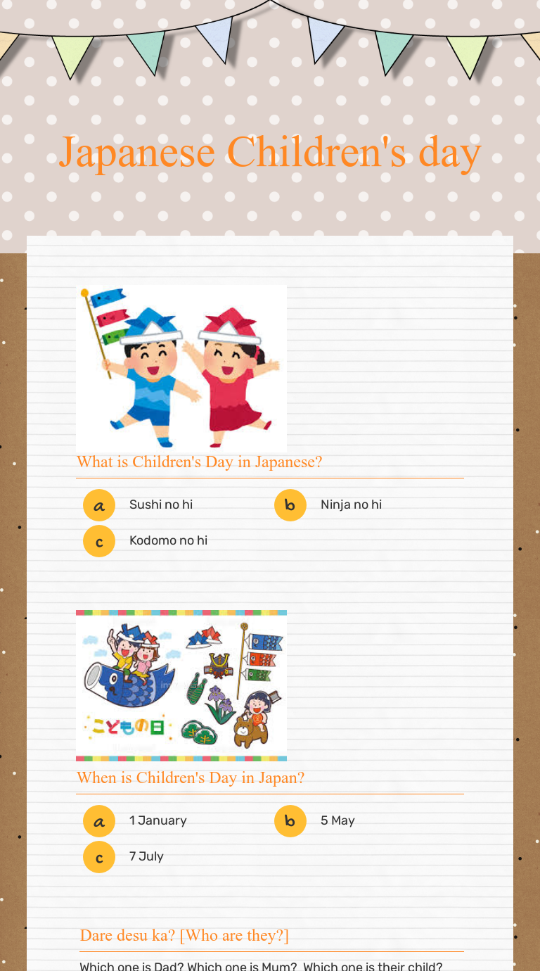 japanese childrens day interactive worksheet by emiko