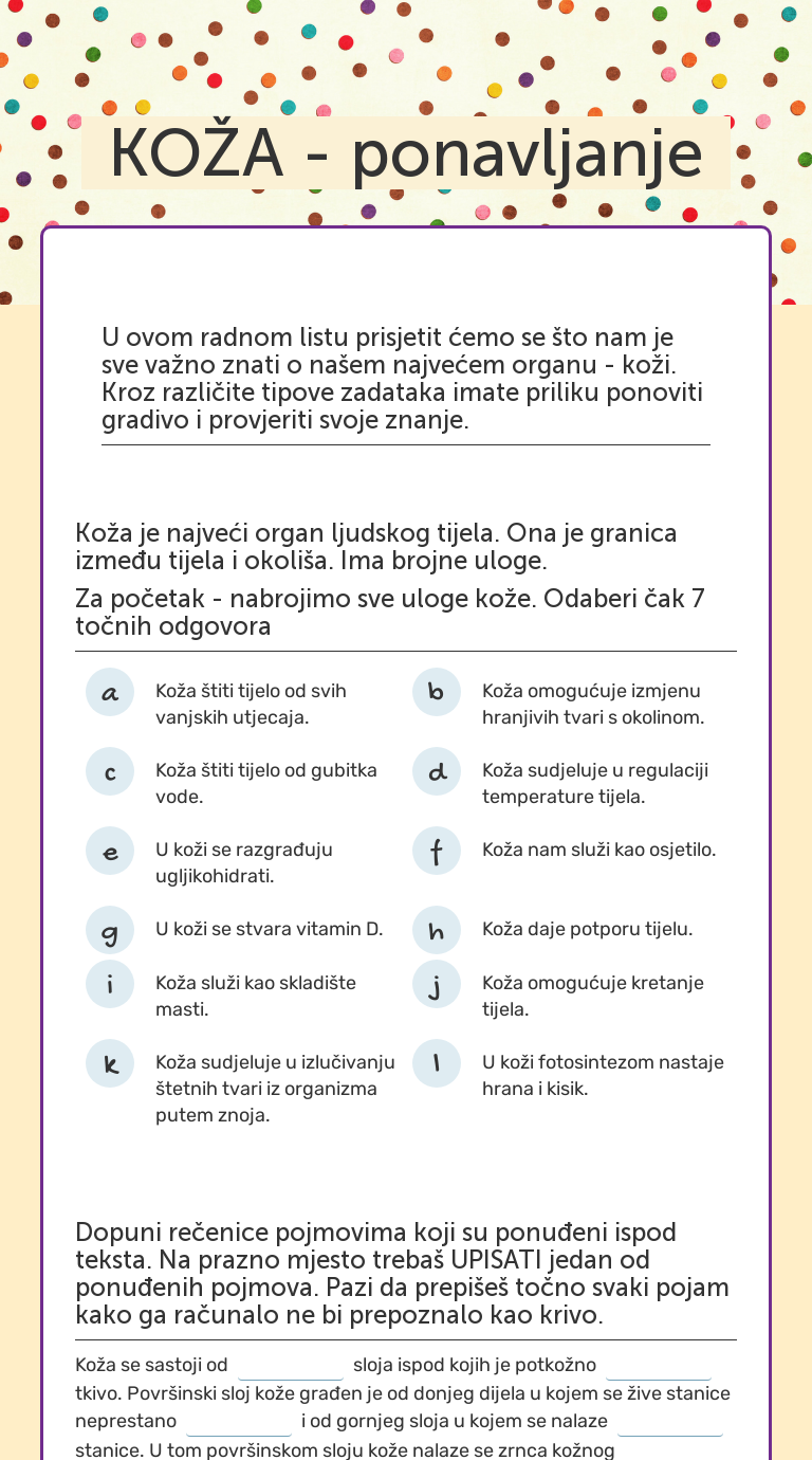 Koza Ponavljanje Interactive Worksheet By Tanja Grizelj Smoday Wizer Me