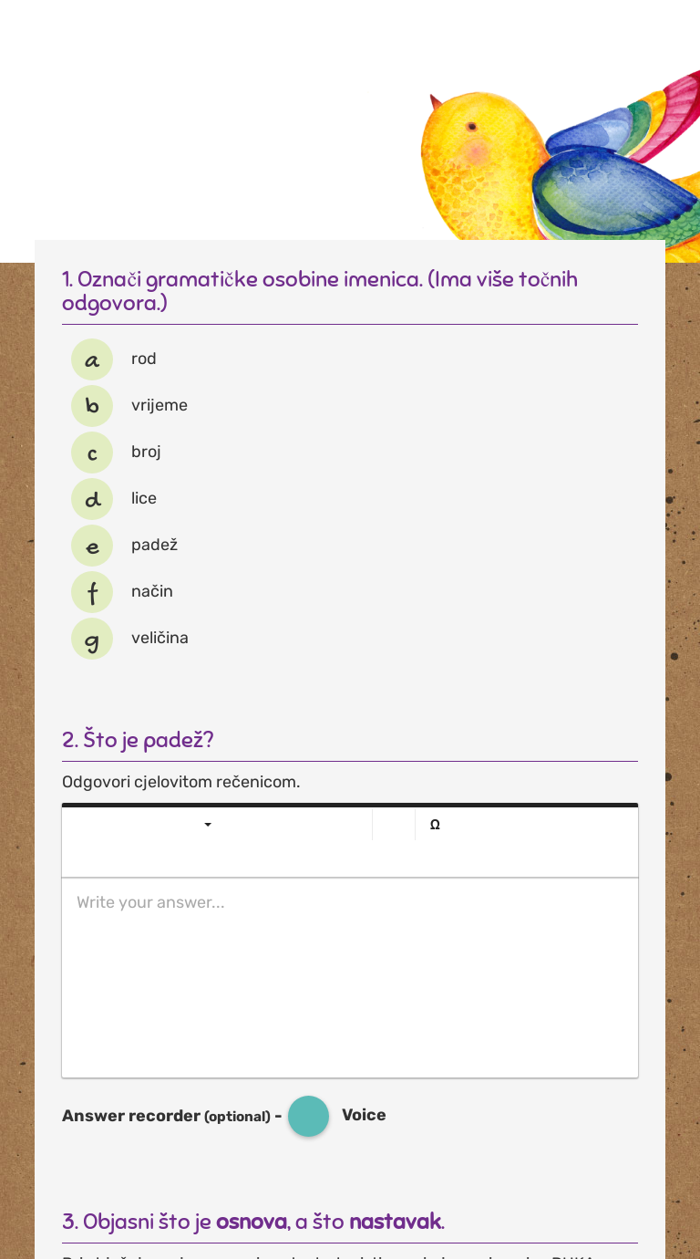 PADEŽI  - VJEŽBA worksheet preview image