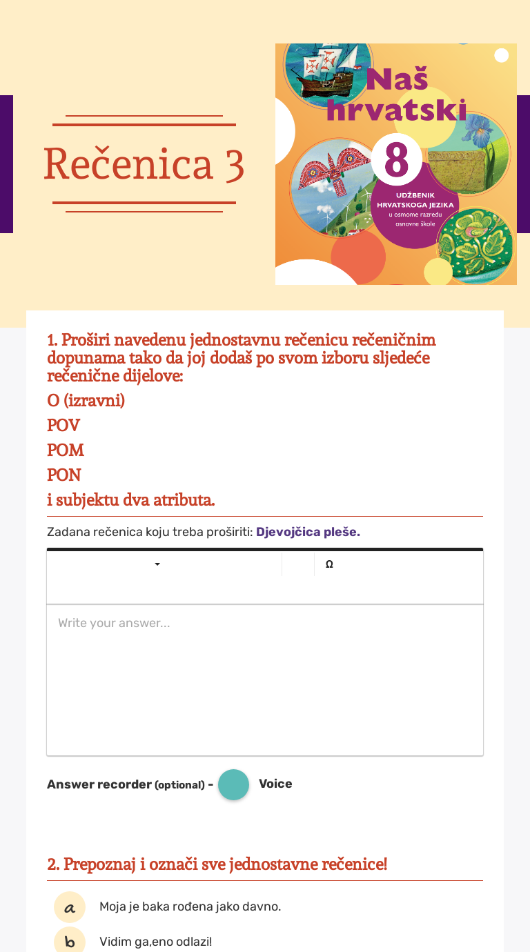 Rečenica 3 worksheet preview image