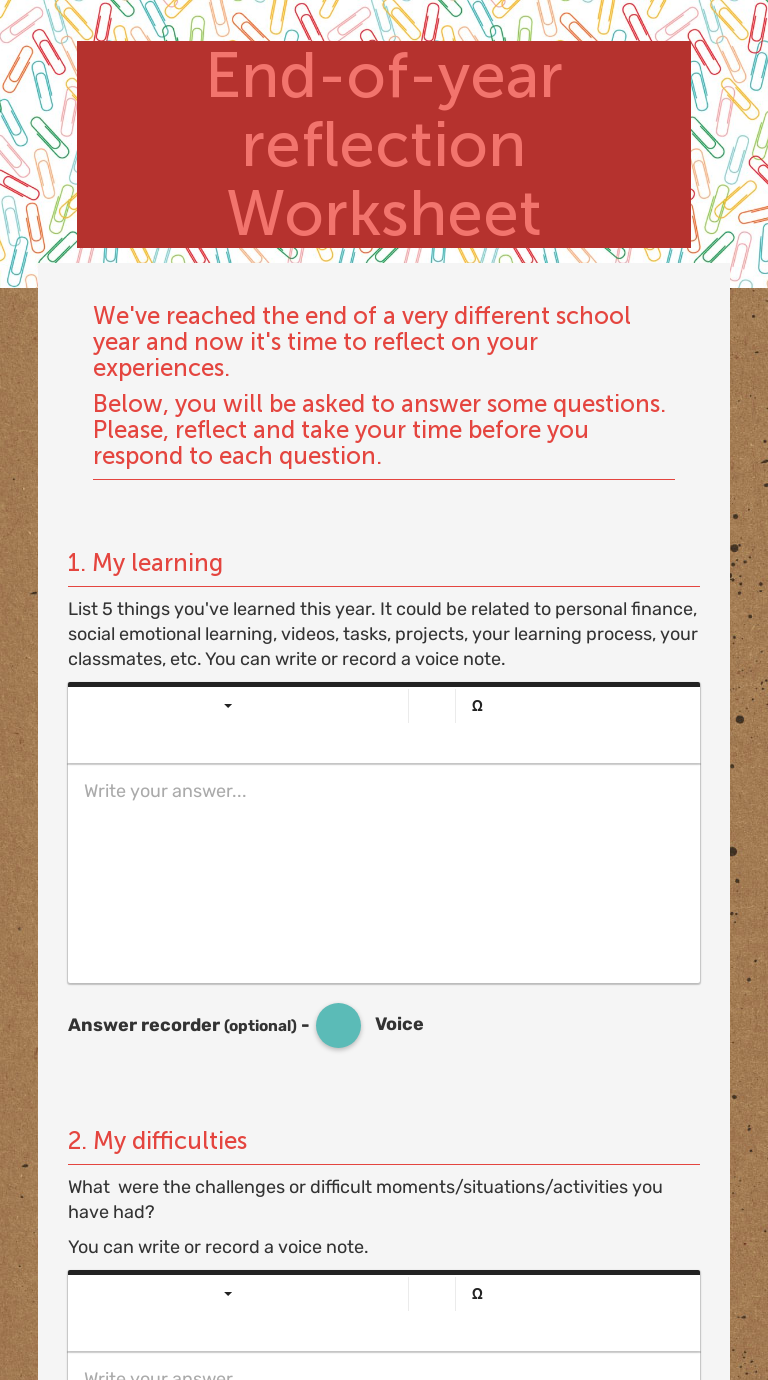 end-of-year-reflection-worksheet-interactive-worksheet-by-sidney