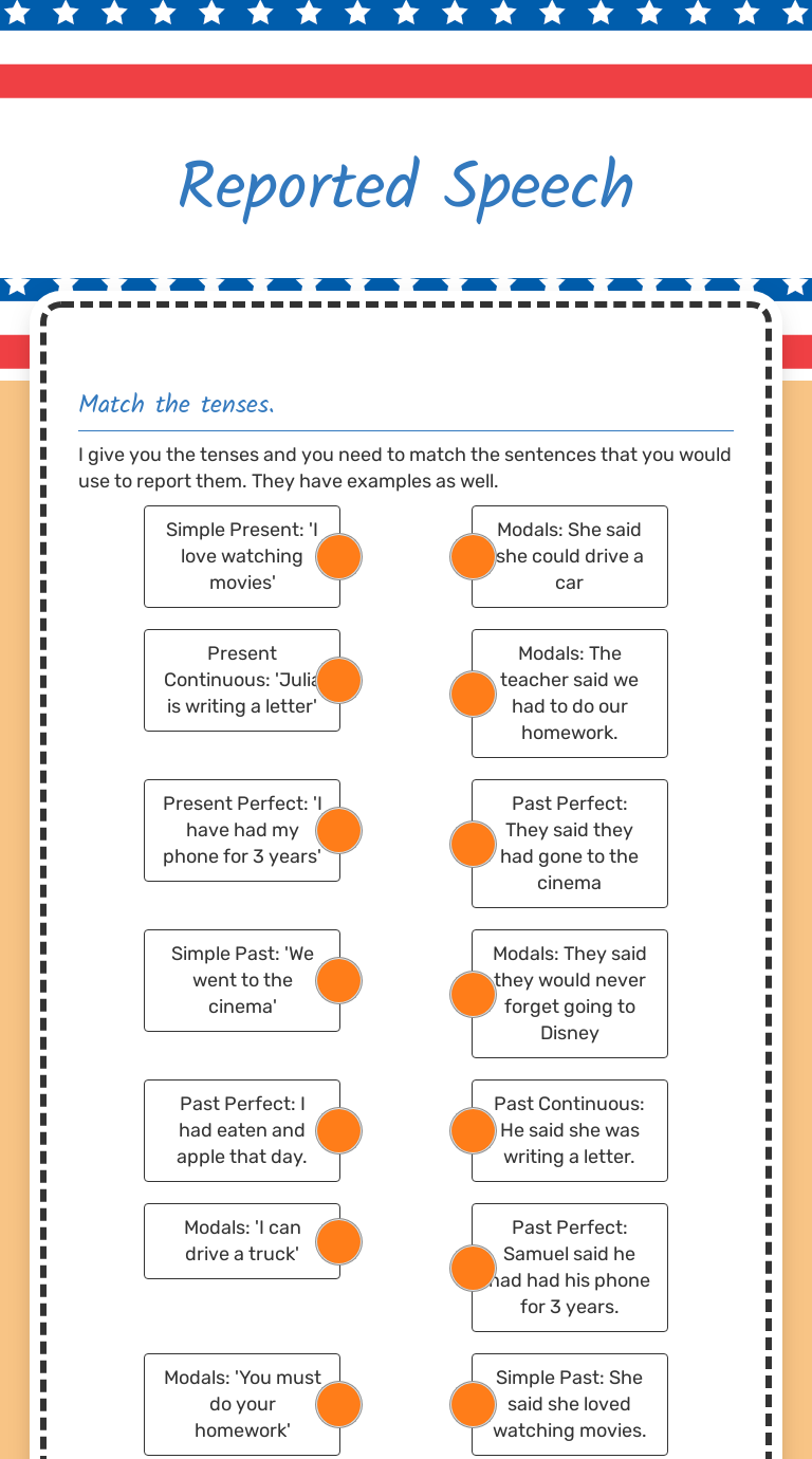 reported speech activities