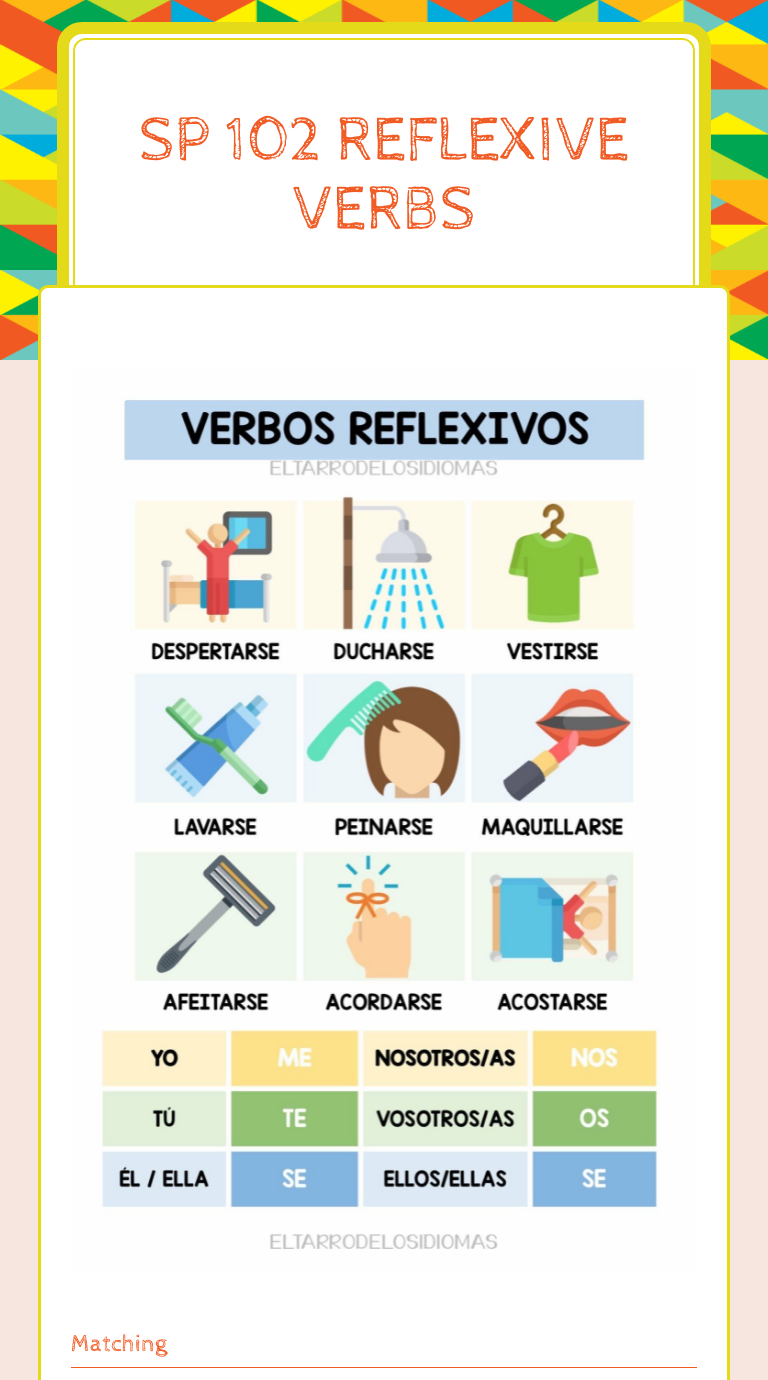 to do homework reflexive verb