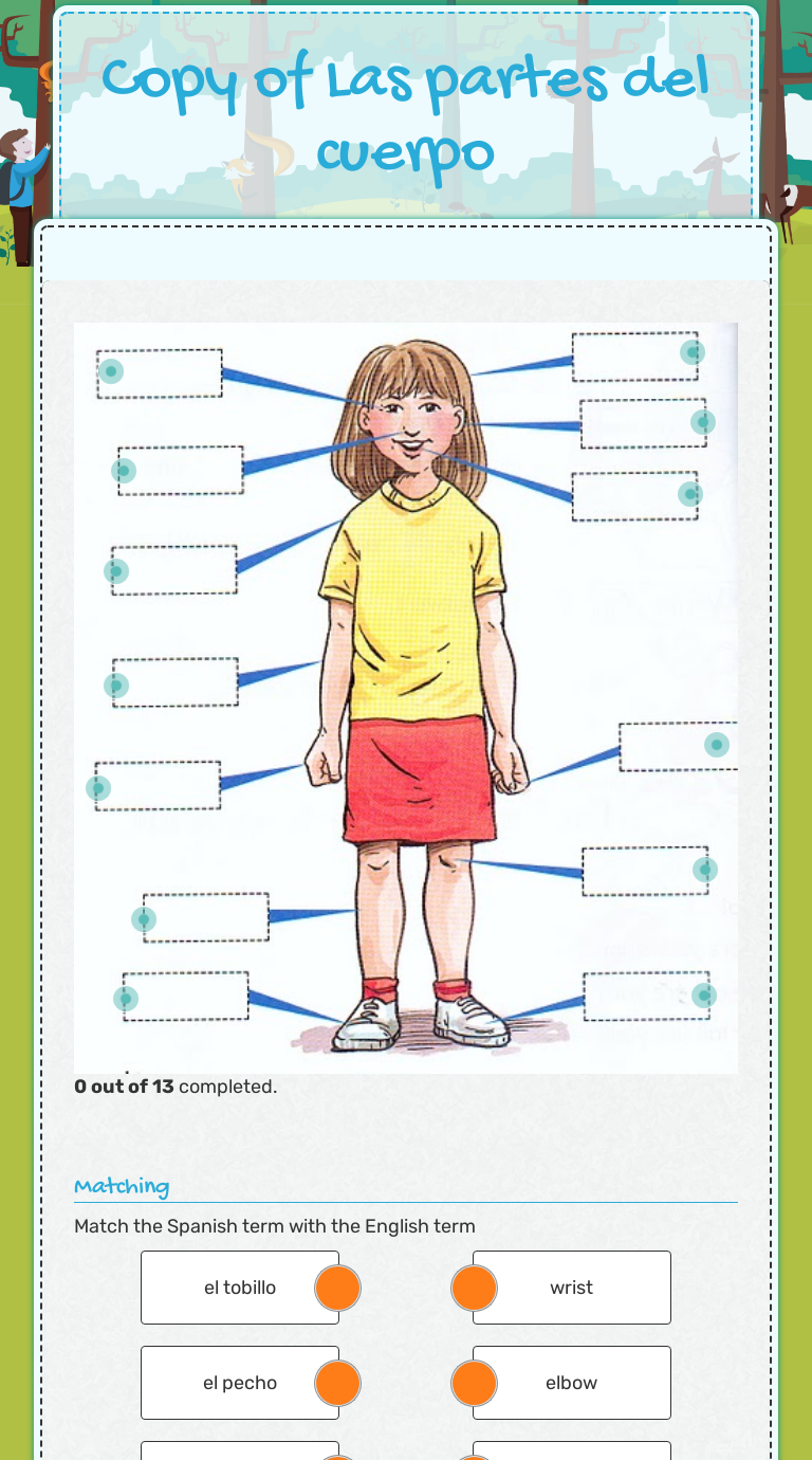 Las Partes Del Cuerpo Interactive Worksheet Hot Sex Picture