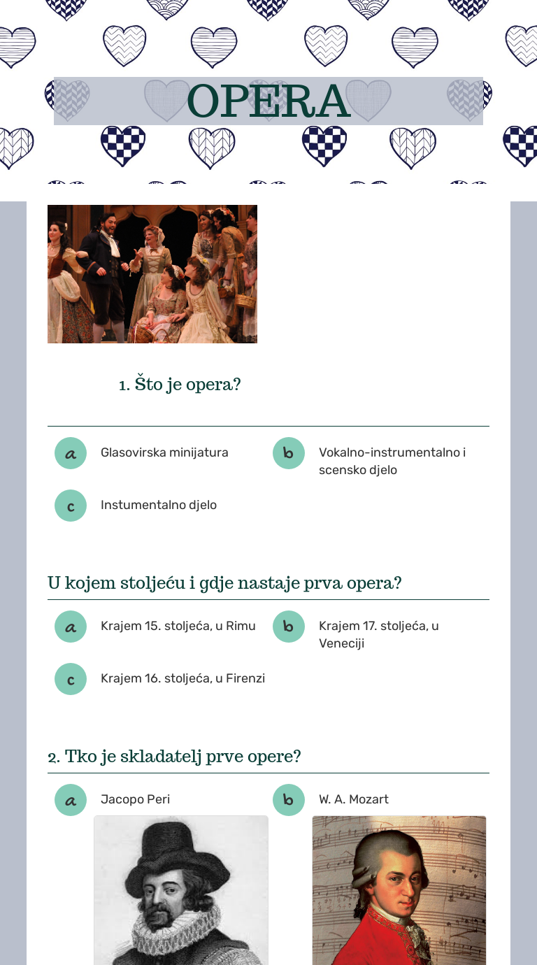 OPERA | Interactive Worksheet by Danka Oreb Jajac | Wizer.me